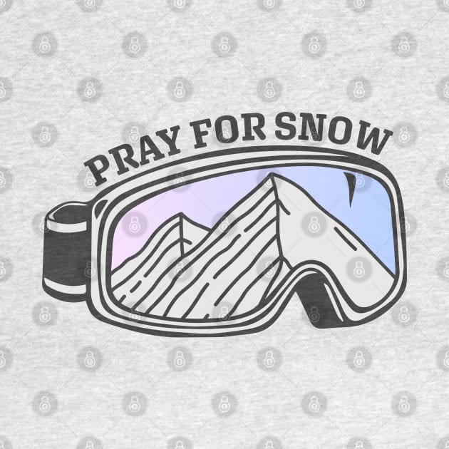 Sunset Mountain Ski Goggles | Pray For Snow by KlehmInTime